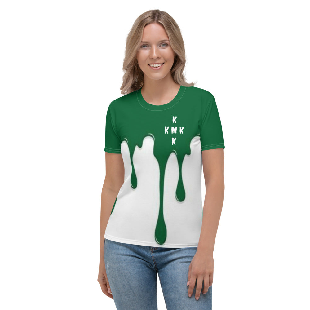 Green Paint Drippin Women's T-shirt