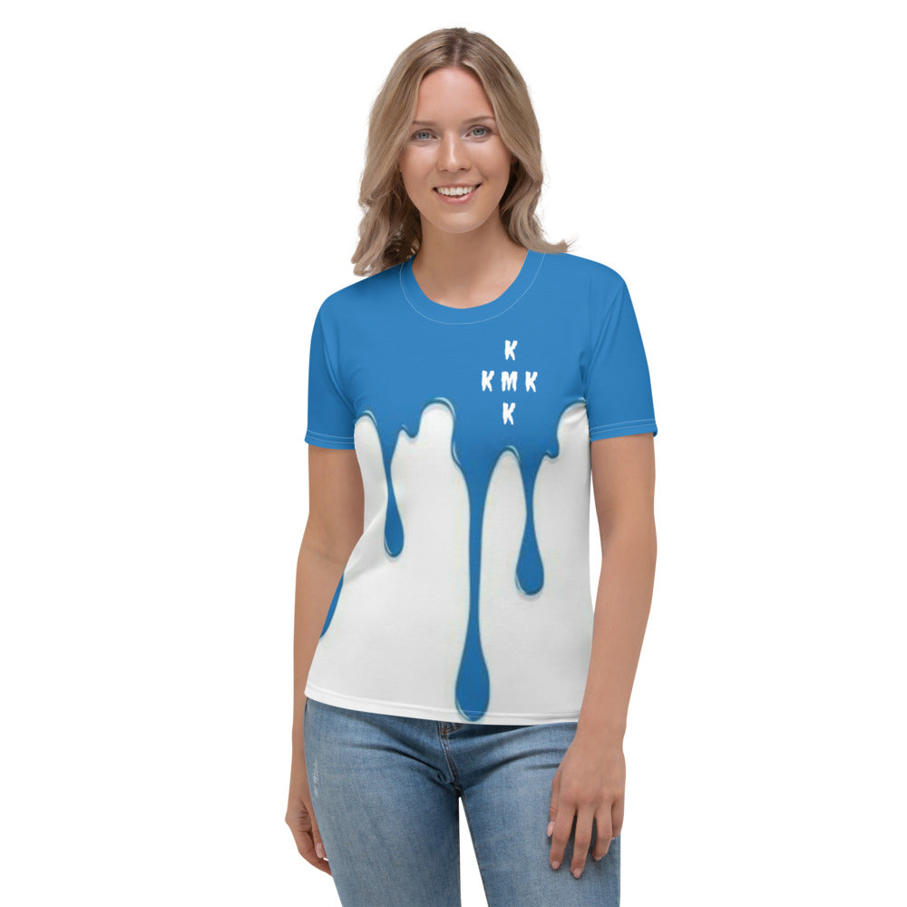 Blue Paint Drippin Women's T-shirt