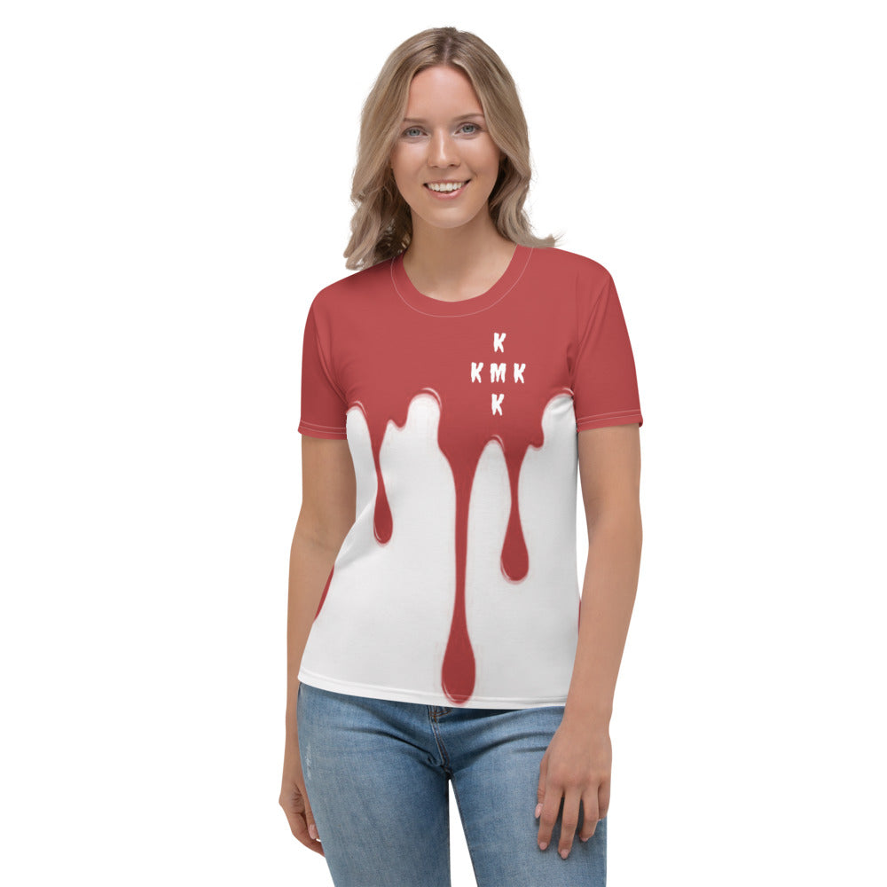 Red Paint Drippin Women's T-shirt