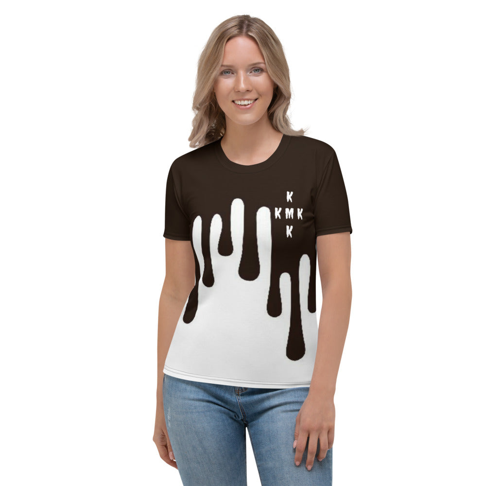 Black & White Paint Drippin Women's T-shirt