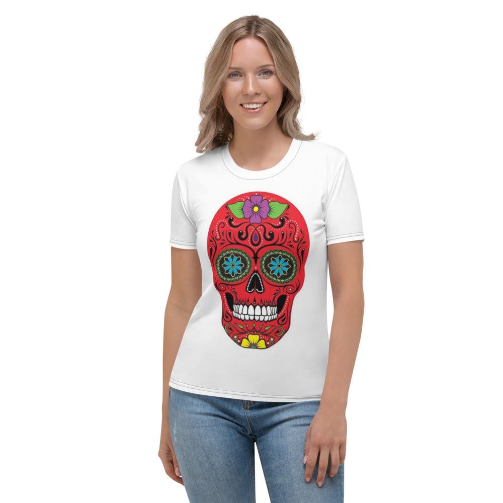 Sugar Skull White Women's T-shirt