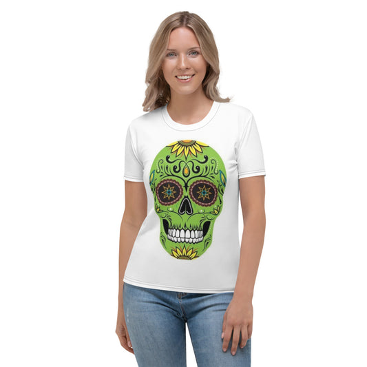 Sugar Skull White Women's T-shirt