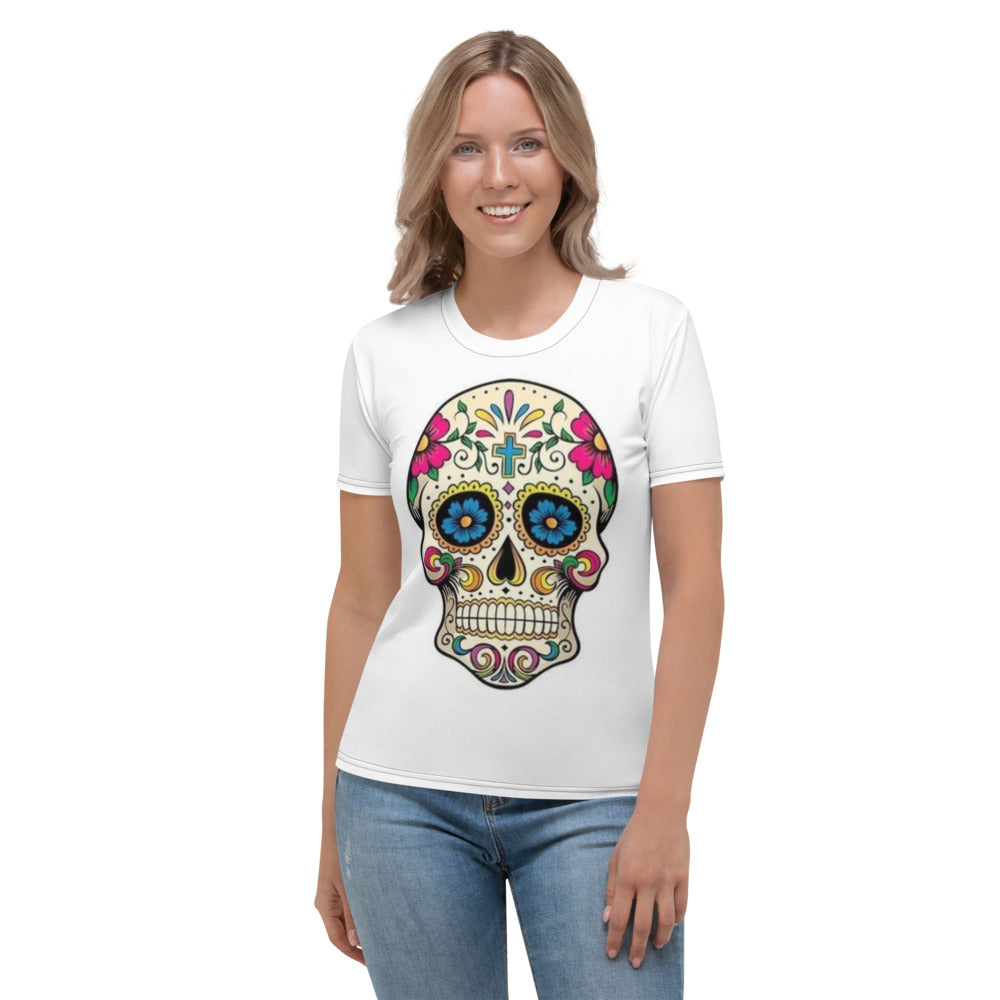 Sugar Skull White Women's T-shirt