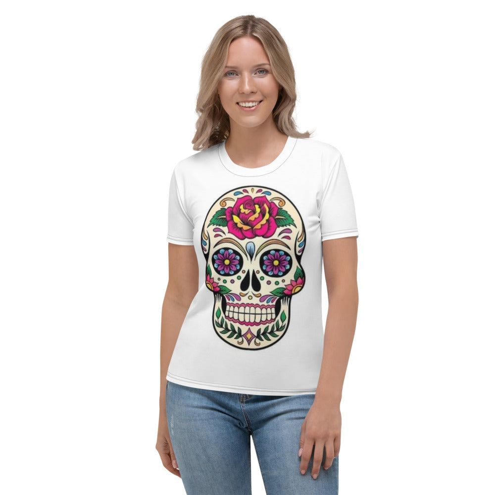 Sugar Skull White Women's T-shirt