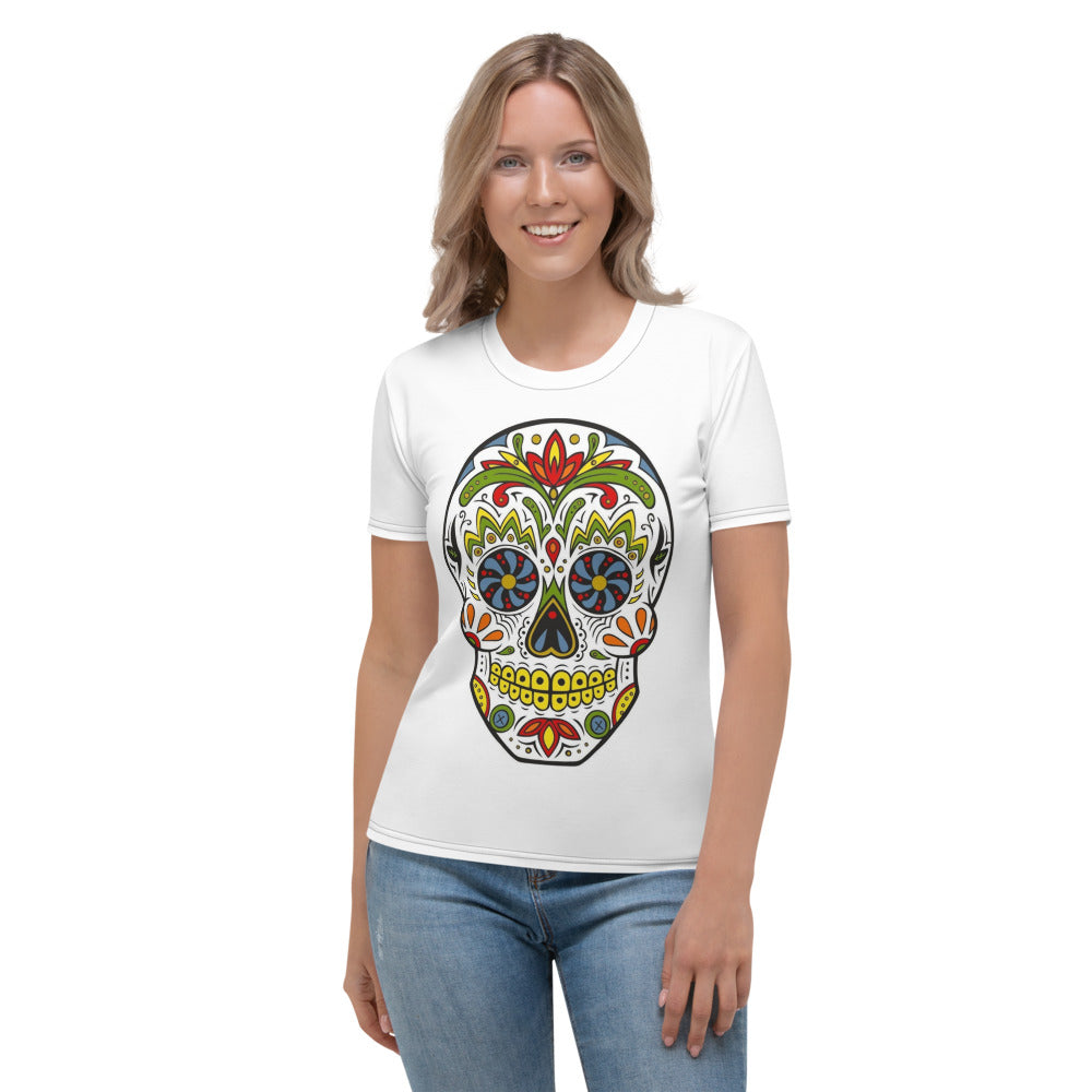 Sugar Skull White Women's T-shirt