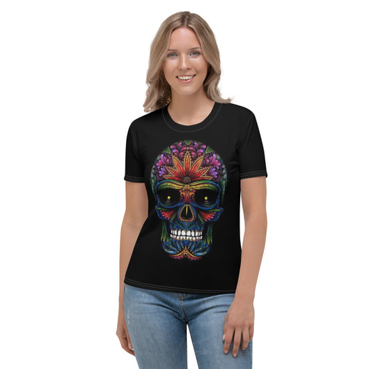 Sugar Skull Black Women's T-shirt