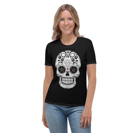 Sugar Skull Black Women's T-shirt