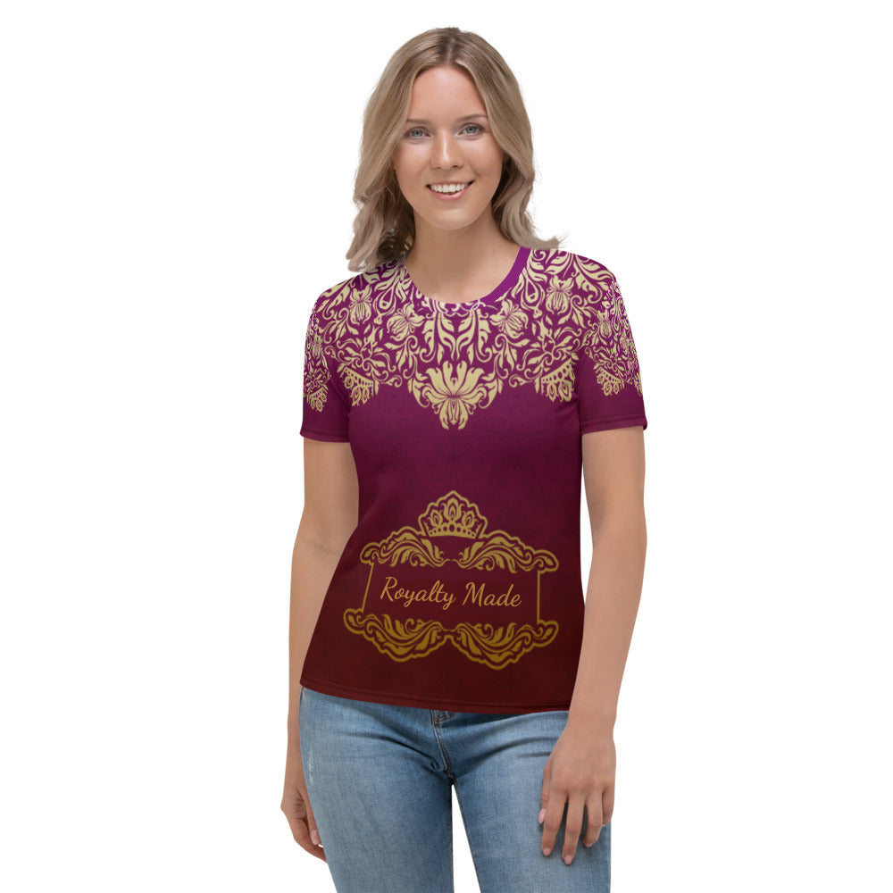 Royalty Made Maroon Women's T-shirt