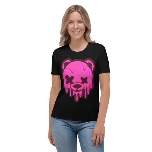 Hot Pink Ice Cream Teddy Women's T-shirt