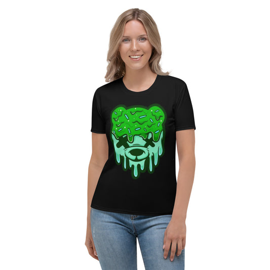 Green & Teal Ice Cream Teddy Women's T-shirt