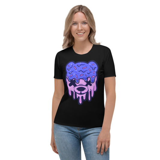 Purple & Blue Ice Cream Teddy Women's T-shirt