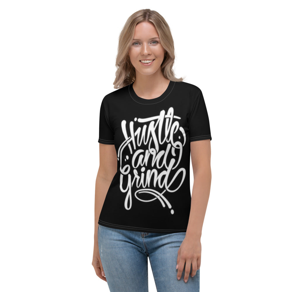 Hustle And Grind Black Women's T-shirt