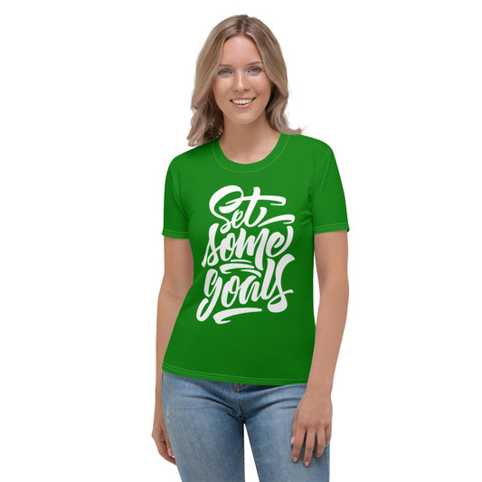 Set Some Goals Green Women's T-shirt