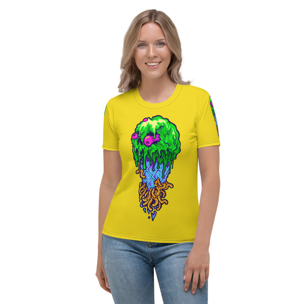 Creepy Zombie Ice Cream Cone Women's T-shirt