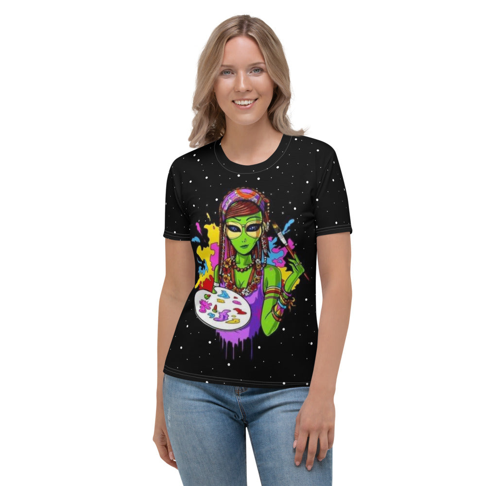 Alien Painter Women's T-shirt