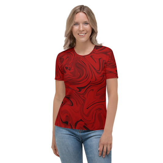 Dripping Sauce Red & Black Women's T-shirt