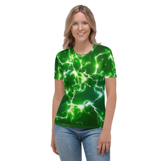 Green Lightning Strike Women's T-shirt