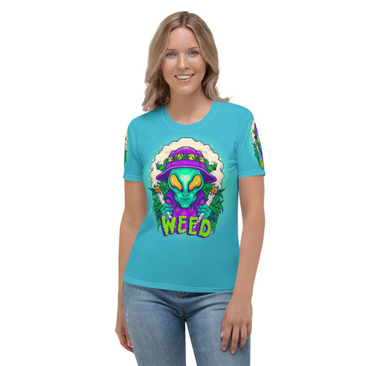 Alien Stoners Only Teal Women's T-shirt