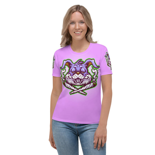 Purple & Blue Stoners Only Rabbit Women's T-shirt