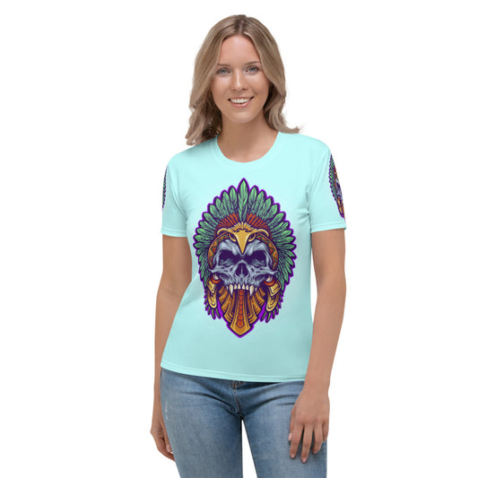 Aztec Indian Death Skull Women's T-shirt