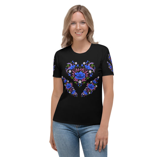 Heart Made Of Flowers Women's T-shirt