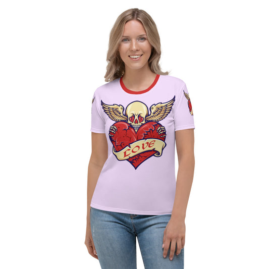 Love Heart & Skull Women's T-shirt