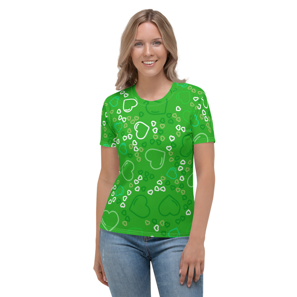 Green Hearts Women's T-shirt