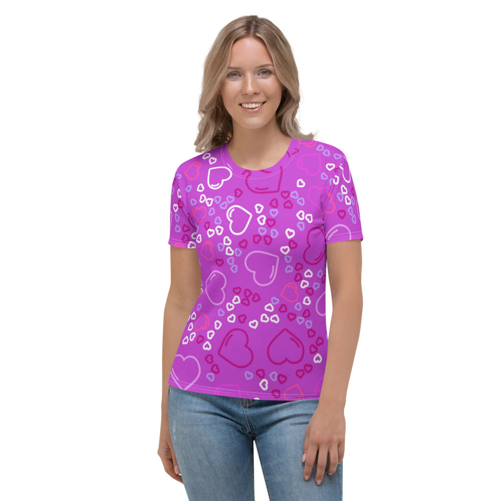 Purple Hearts Women's T-shirt