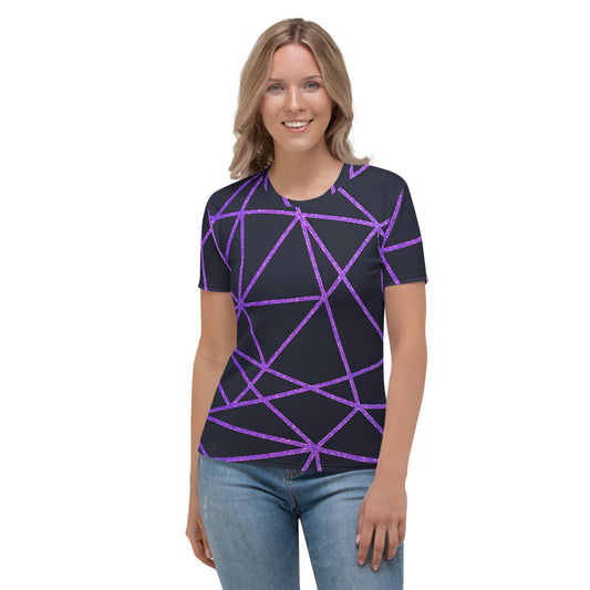 Purple & Black Triangle Women's T-shirt