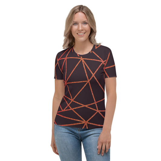 Red & Black Triangle Women's T-shirt