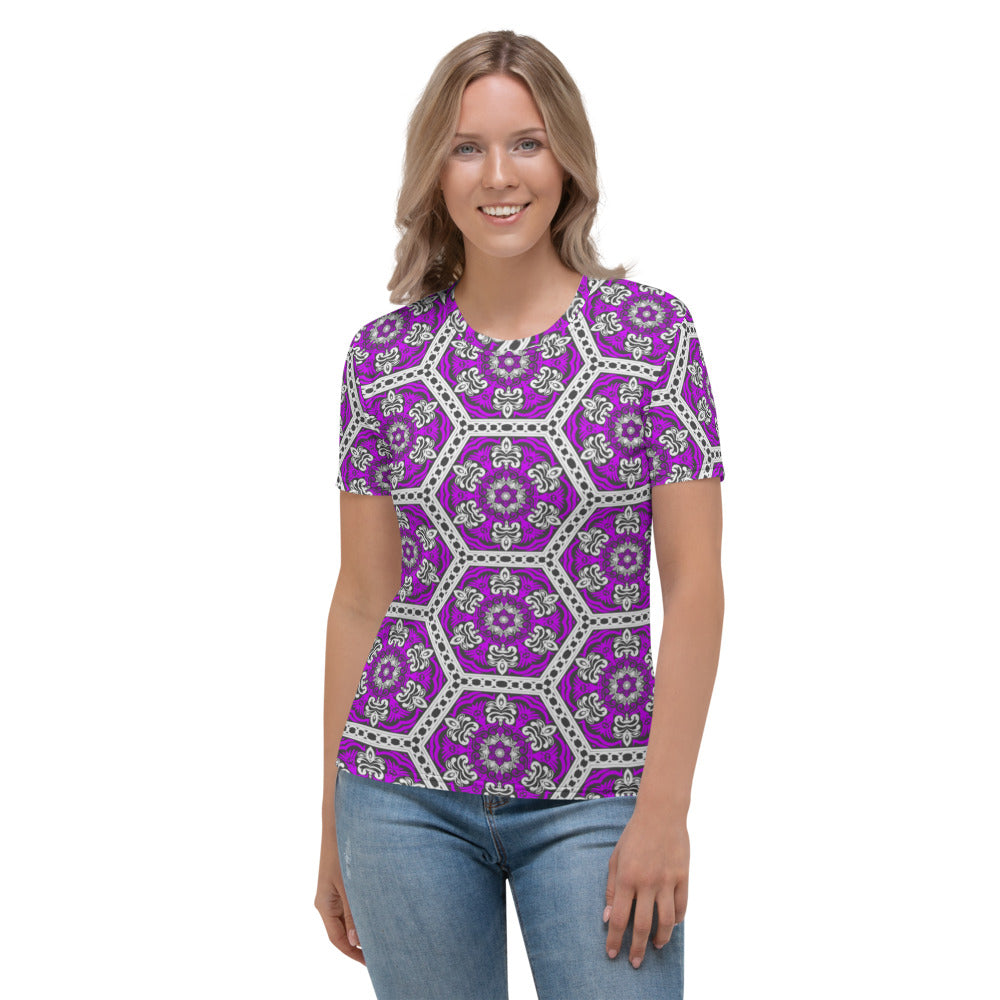 Purple Ventage Style Women's T-shirt