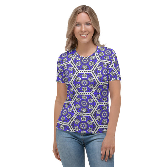 Blue Ventage Style Women's T-shirt