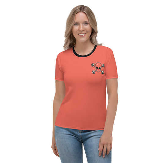 Women's Red Alien Gym T-shirt