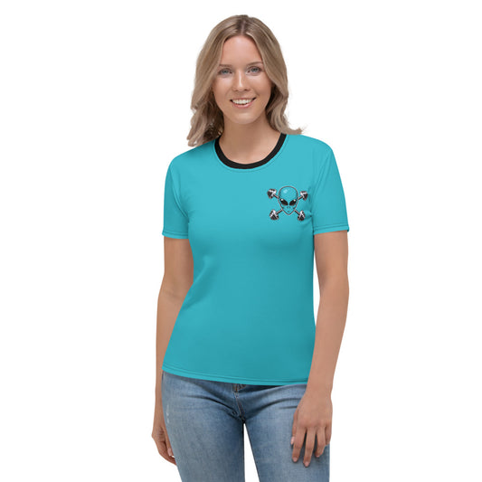 Women's Light Blue Alien Gym T-shirt