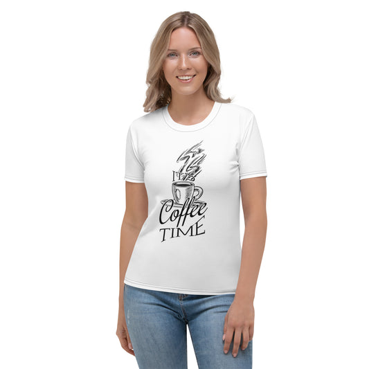 It's Coffee Time Women's White T-shirt