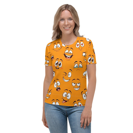 Funny Cartoon Emotions Women's T-shirt