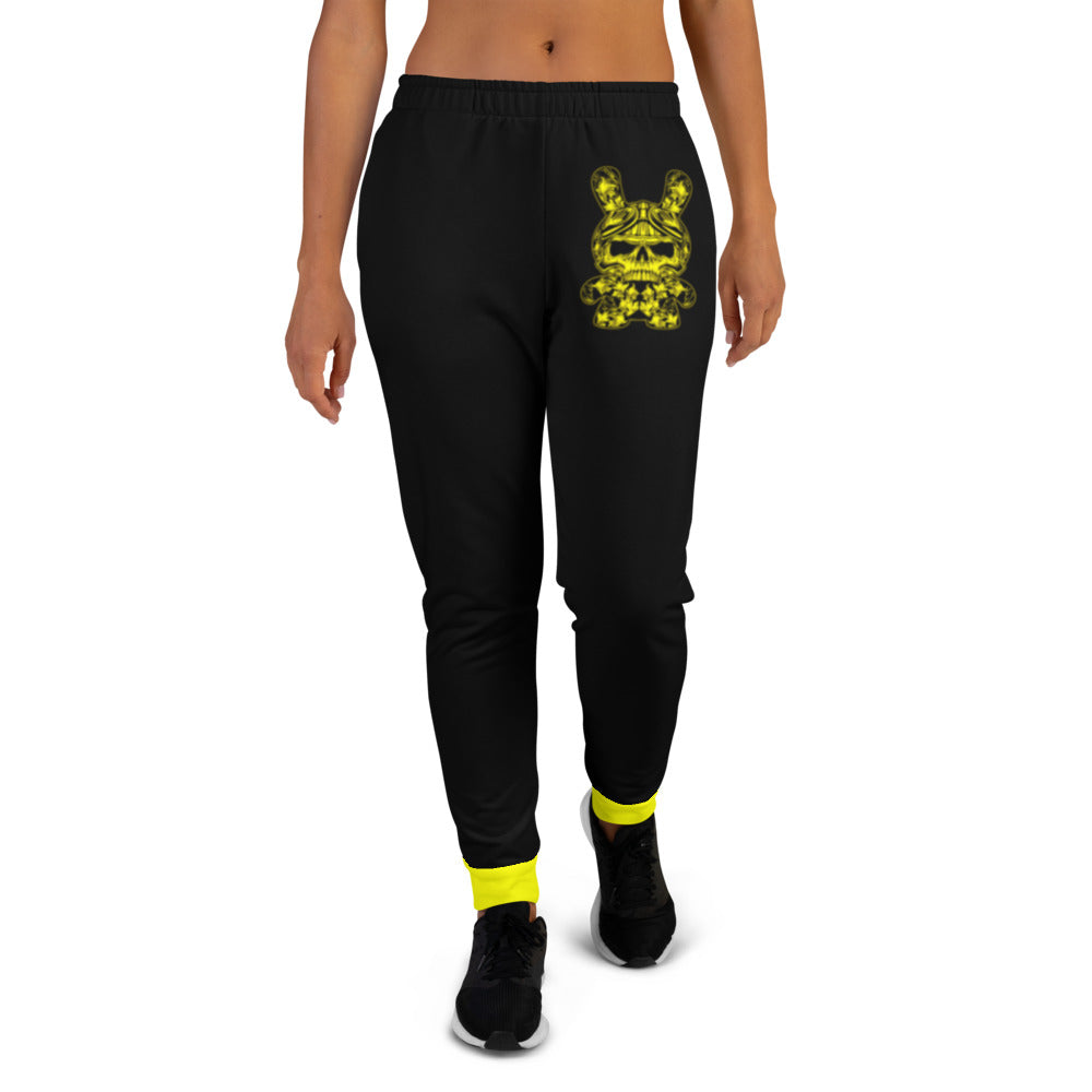 Women's Black & Yellow B RABB Joggers