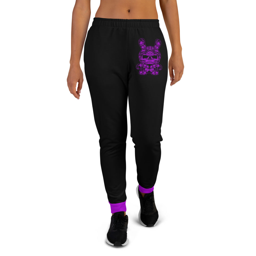 Women's Black & Purple B RABB Joggers