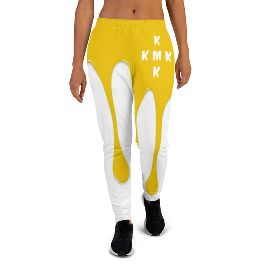 Yellow Paint Drippin Women's Joggers