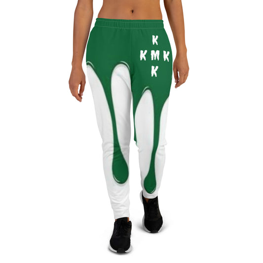 Green Paint Drippin Women's Joggers