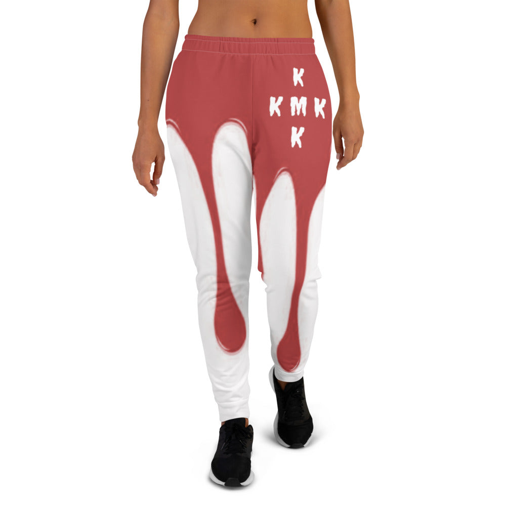 Red Paint Drippin Women's Joggers