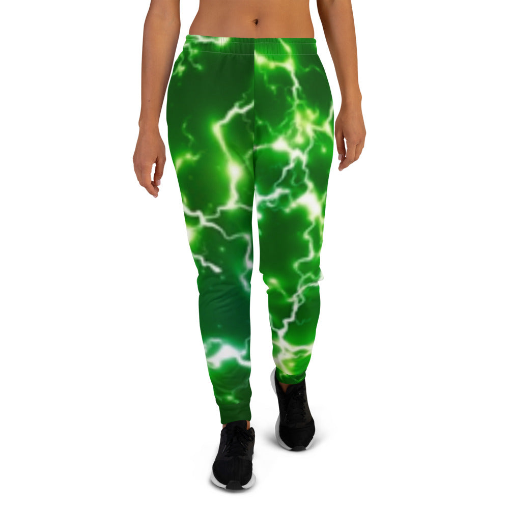 Green Lightning Strike Women's Joggers