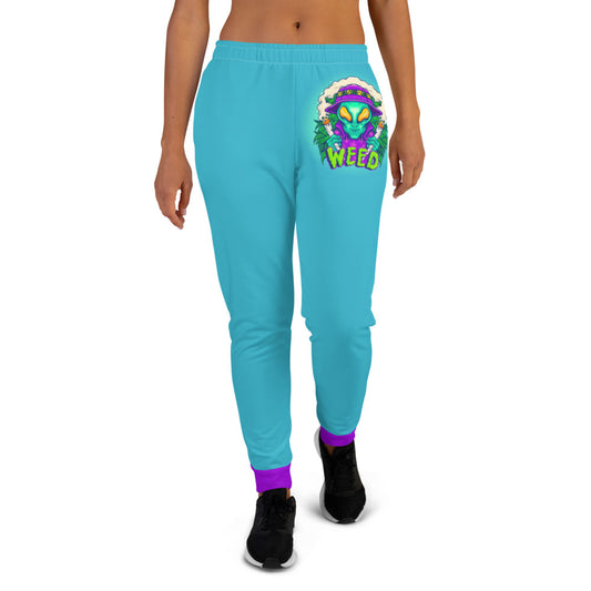 Alien Stoners Only Teal & Purple Women's Joggers