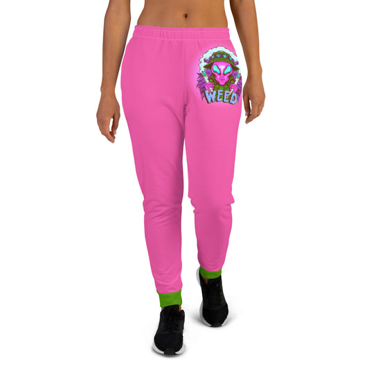 Alien Stoners Only Pink & Green Women's Joggers