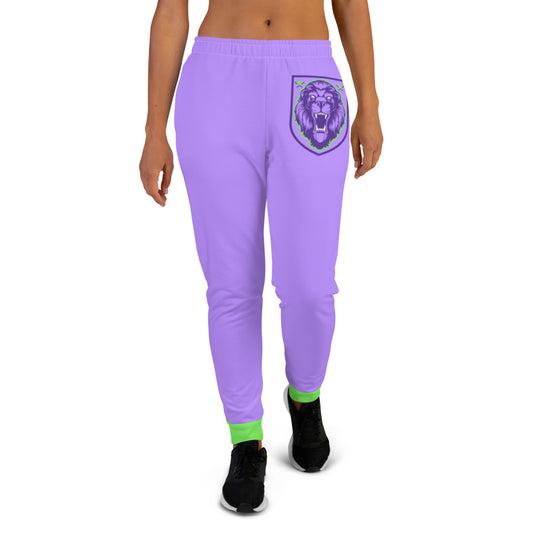 Purple & Green Lion Shield Women's Joggers