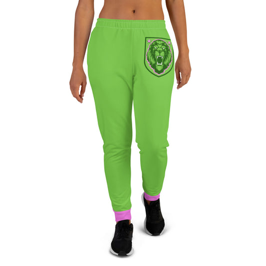 Green & Pink Lion Shield Women's Joggers