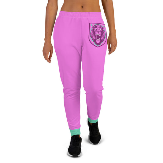 Pink & Teal Lion Shield Women's Joggers