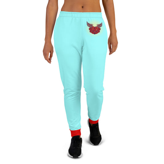 Light Blue Angel Roses Women's Joggers