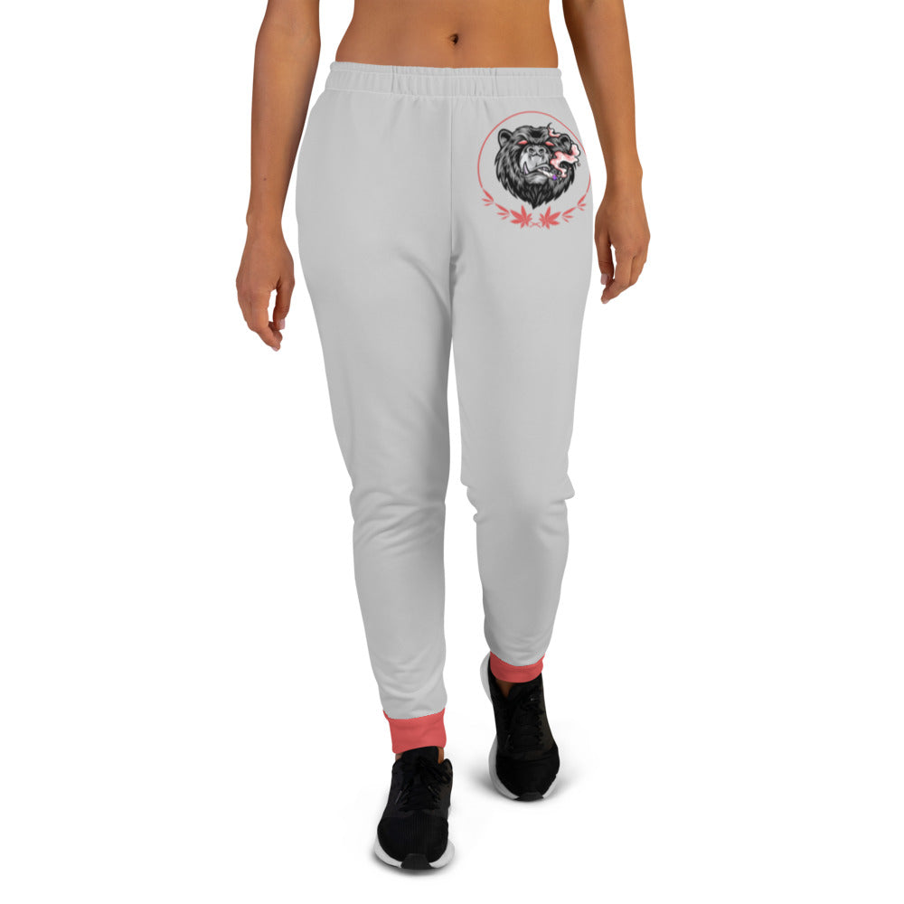 Stoners Only Grey & Red Smoking Bear Women's Joggers