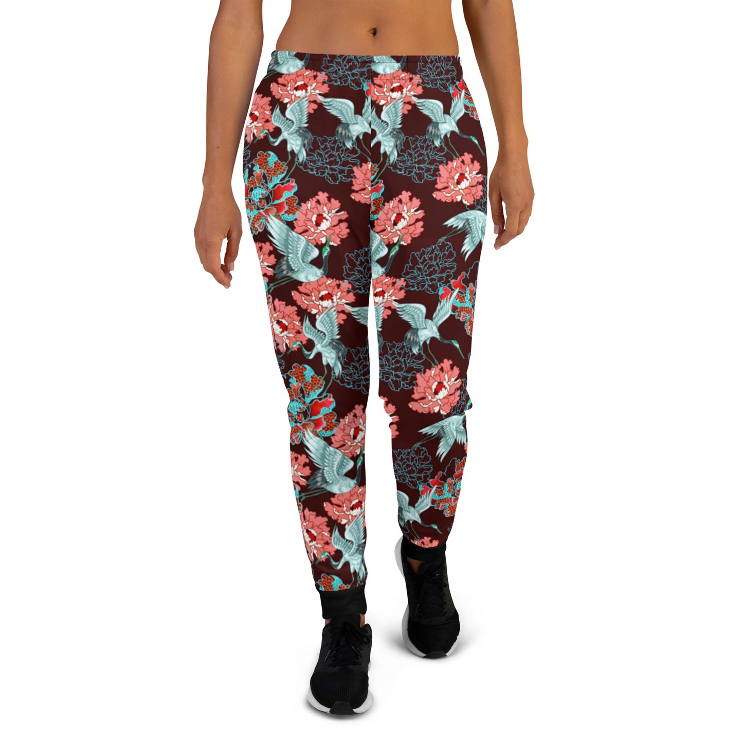 Japanese Flowers With Cranes Women's Joggers